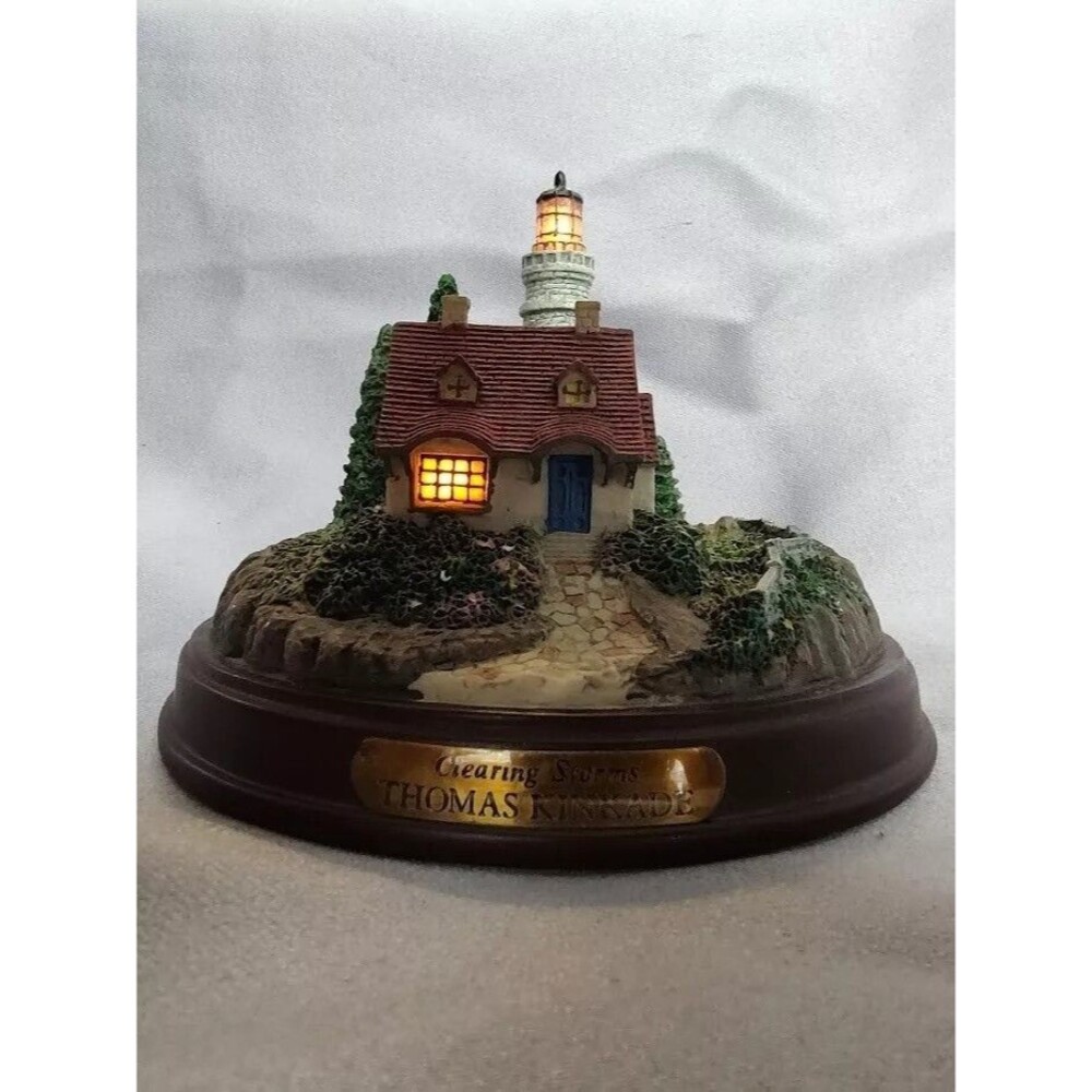 Vintage - Thomas Kinkade - Illuminated Lighthouse - 'Clearing Storms'